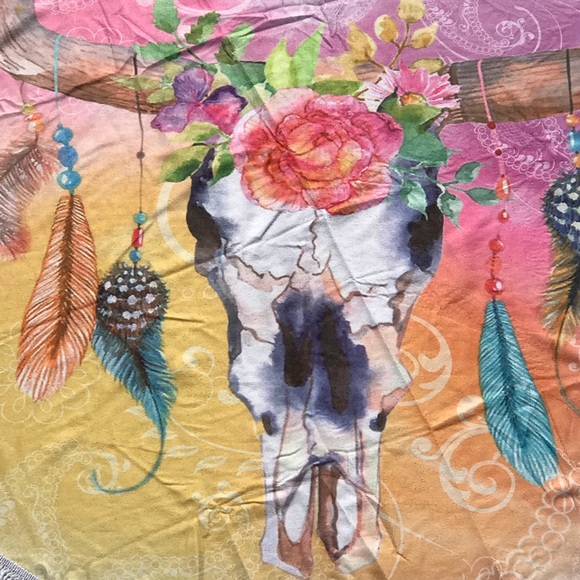 ❗️LAST ONE❗️Free Spirit Steer Terry Beach Towel - Picture 3 of 5